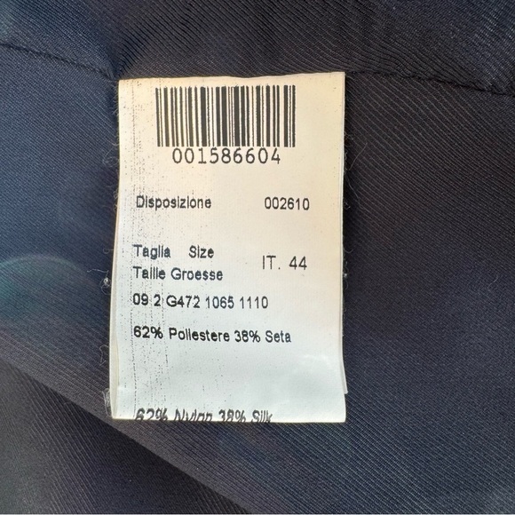 Piazza Sempione Jacket Batik Print Silver Black Buttons Gold Flecks EU 44/US 12 - Picture 9 of 10